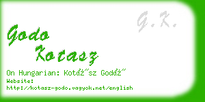 godo kotasz business card